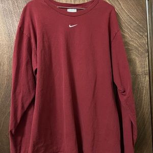 Vintage Y2K red Nike Long Sleeve Shirt